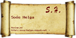 Soós Helga névjegykártya